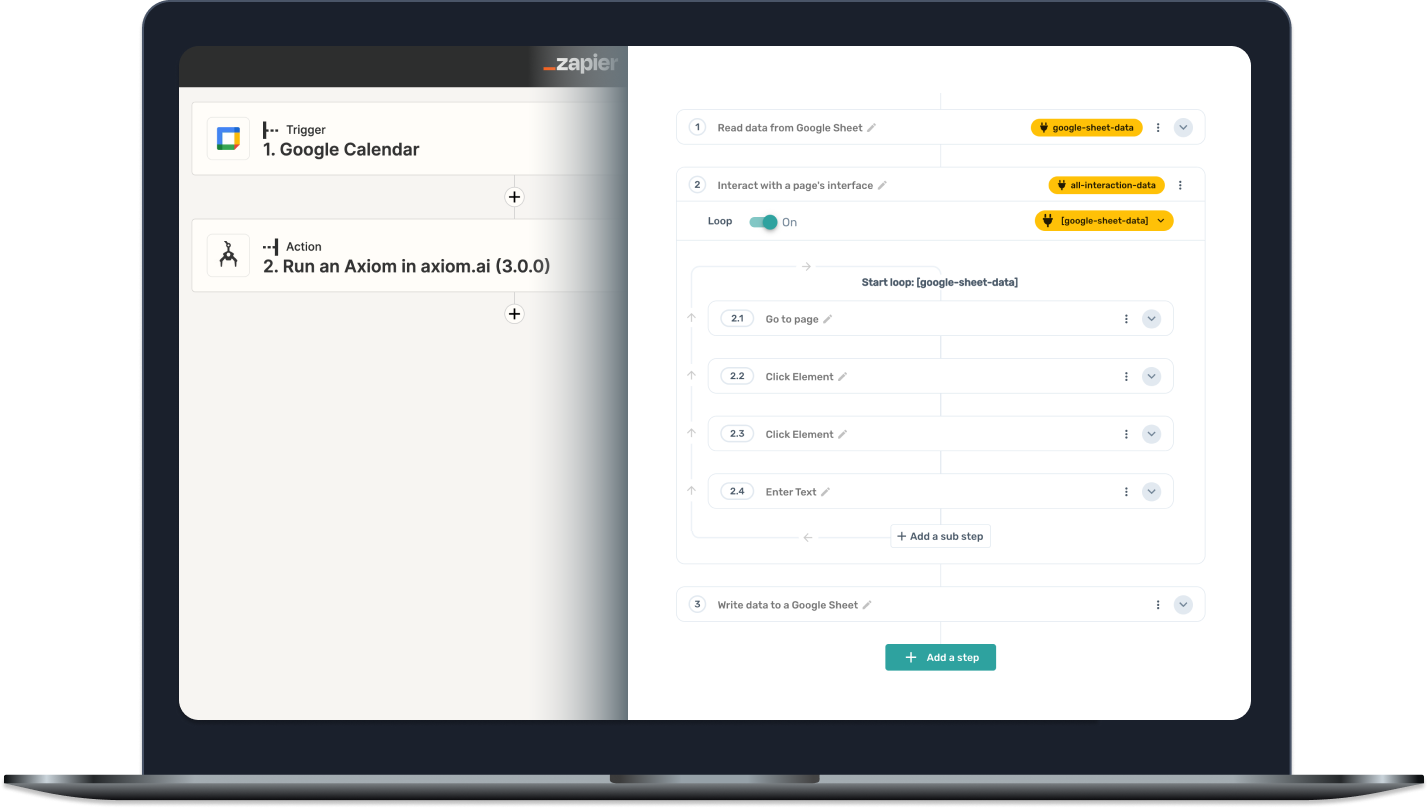 Axiom.ai automate web sites just like imacros for chrome