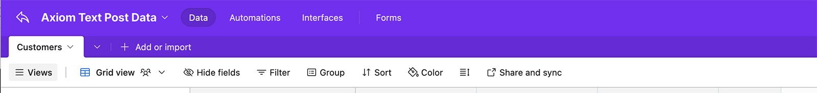 Airtable find table name