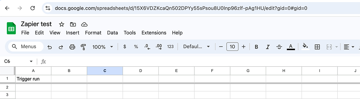 use google sheet and zapier to trigger bot run